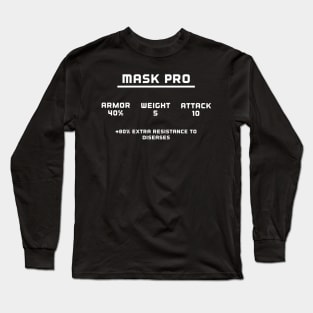 Mask Pro Black Long Sleeve T-Shirt